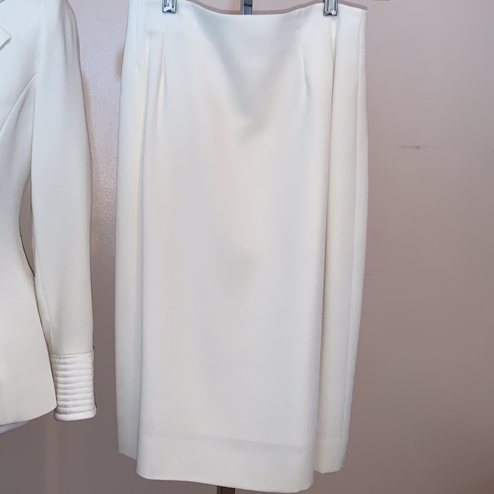 Frascara Embellished Cream 2 Piece Skirt Suit - Picture 6 of 14